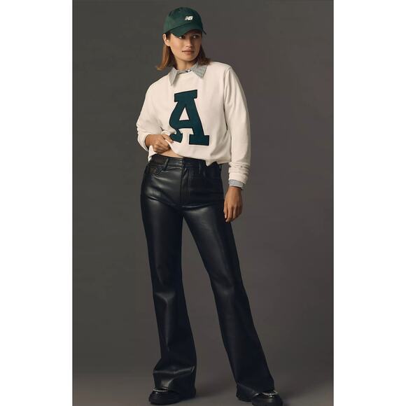 NWT Citizens of Humanity High-Rise Black Leather Pants - 29 waist - Picture 2 of 5